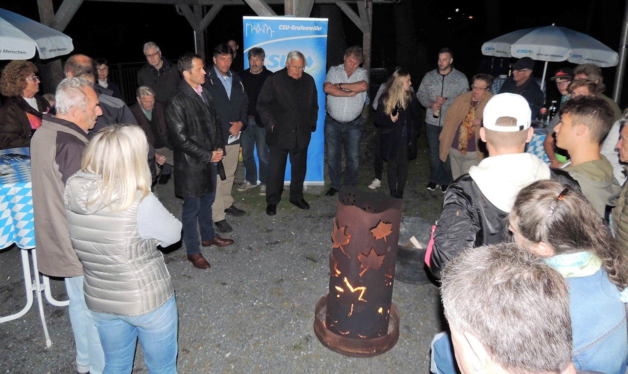CSU Grafenwöhr Feuertonne Wahlkampf Albert Rupprecht Edgar Kobloch