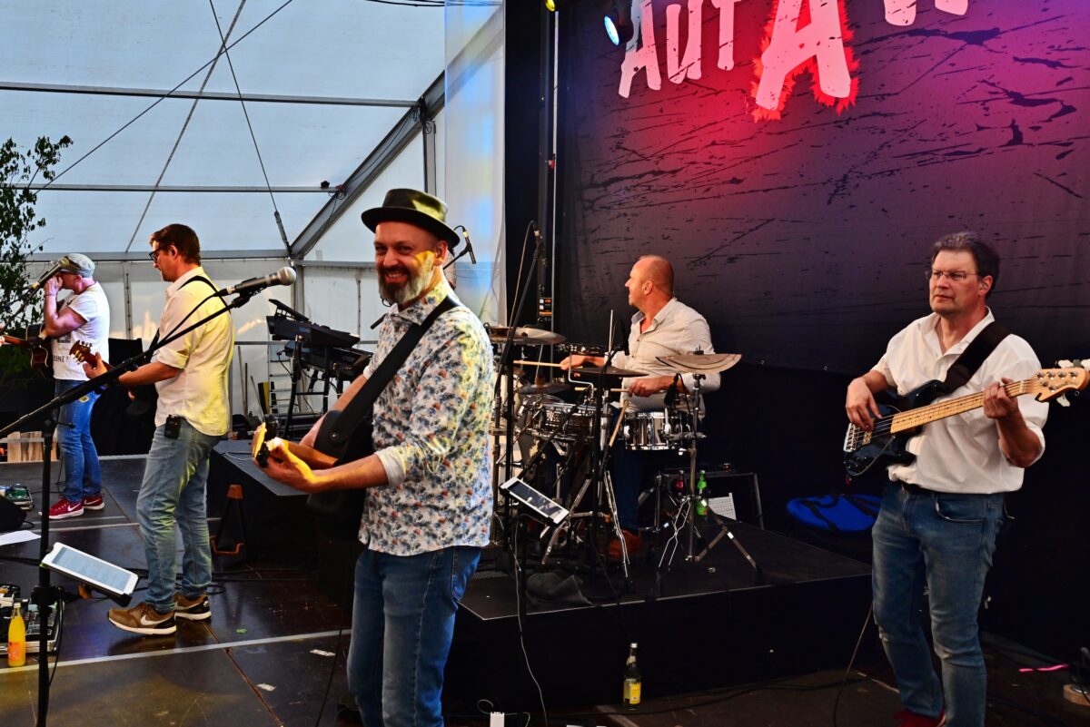 Mit der Band 