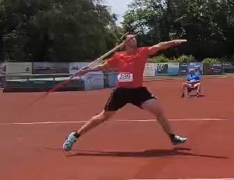 Paul Pöllmann warf den Speer auf ausgezeichnete 58,06 Meter. Foto: Alex Gröger