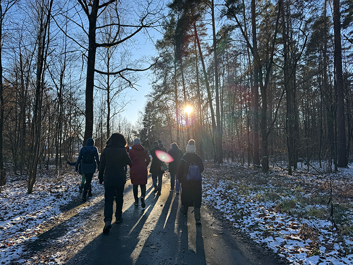 LBV-Tierspurenwanderung mit Wolfgang Winter. Foto: Stefan Frank und Kirsten Michl