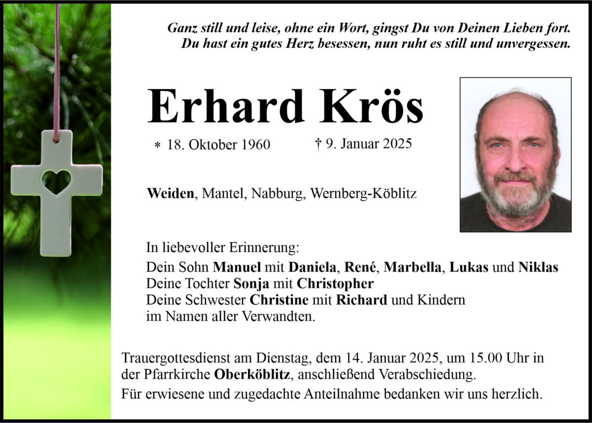 TA Krös Erhard  ET: Sa, 11.1.